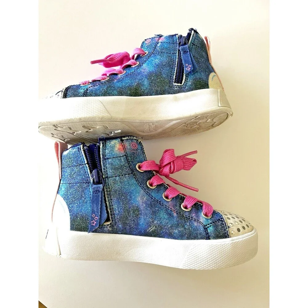 Skechers Twinkle Magic Hot Pink Kids Preschool Unicorn Casual Shoe SZ11.5 Flaws